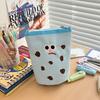 Cookies Creative Pencil Bag Female High-value Student Foldable Pencil Bag Large Capacity Makeup Brush Storage Bag