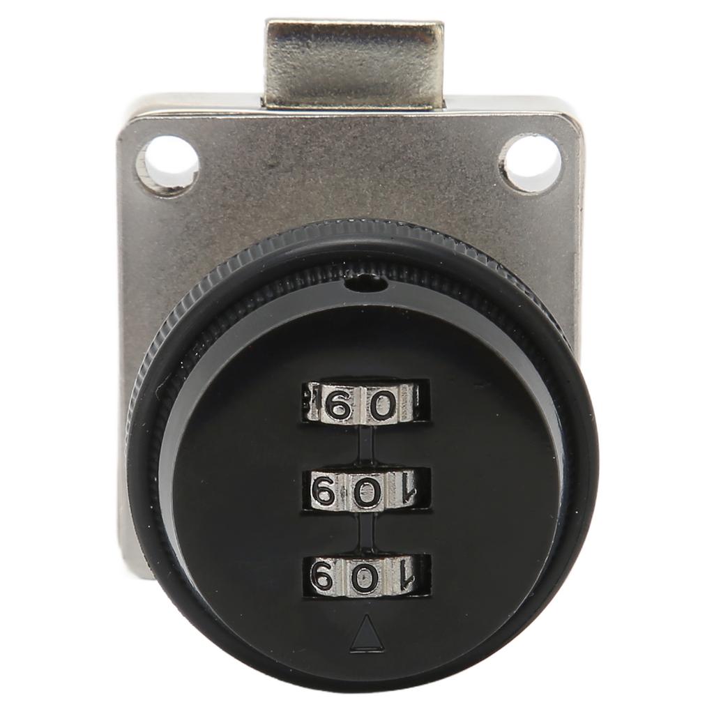 Combination Cam Lock Zinc Alloy Keyless Password Drawer Lock for Home Office Wardrobe Locker Black