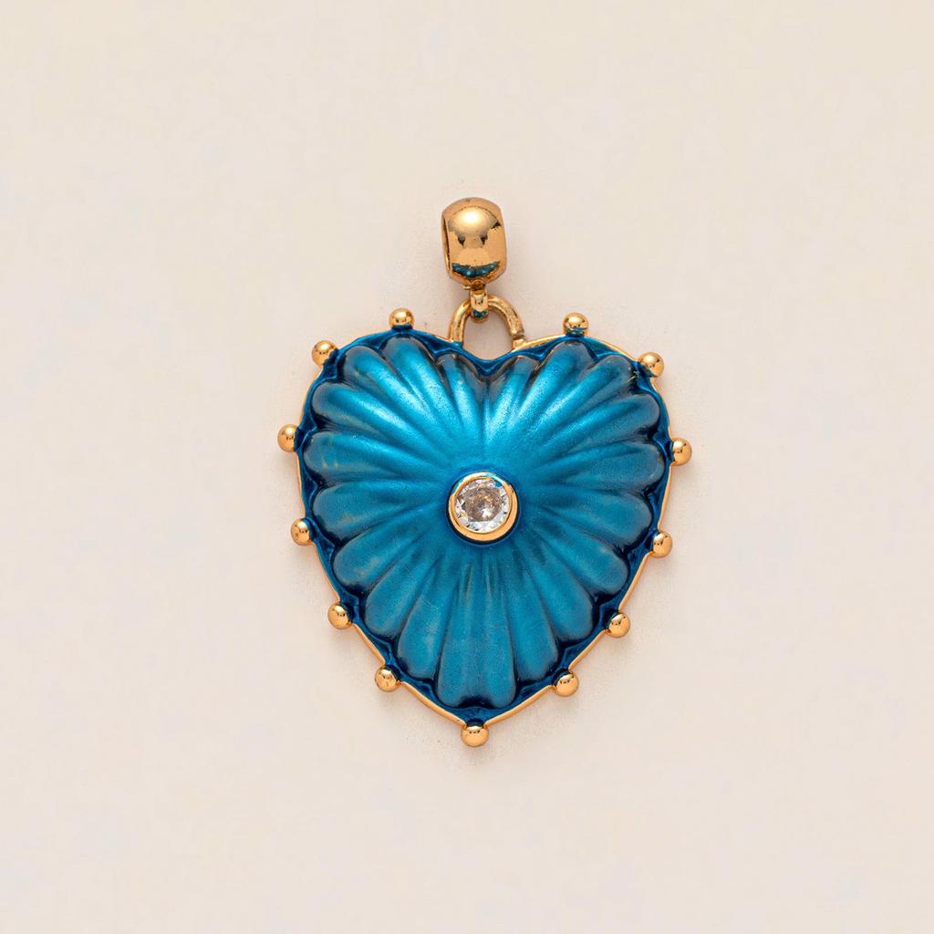 Heart-shaped Square Plate Animal Pendant DIY Jewelry Accessories, Copper-Plated, Fashionable and Colorfast