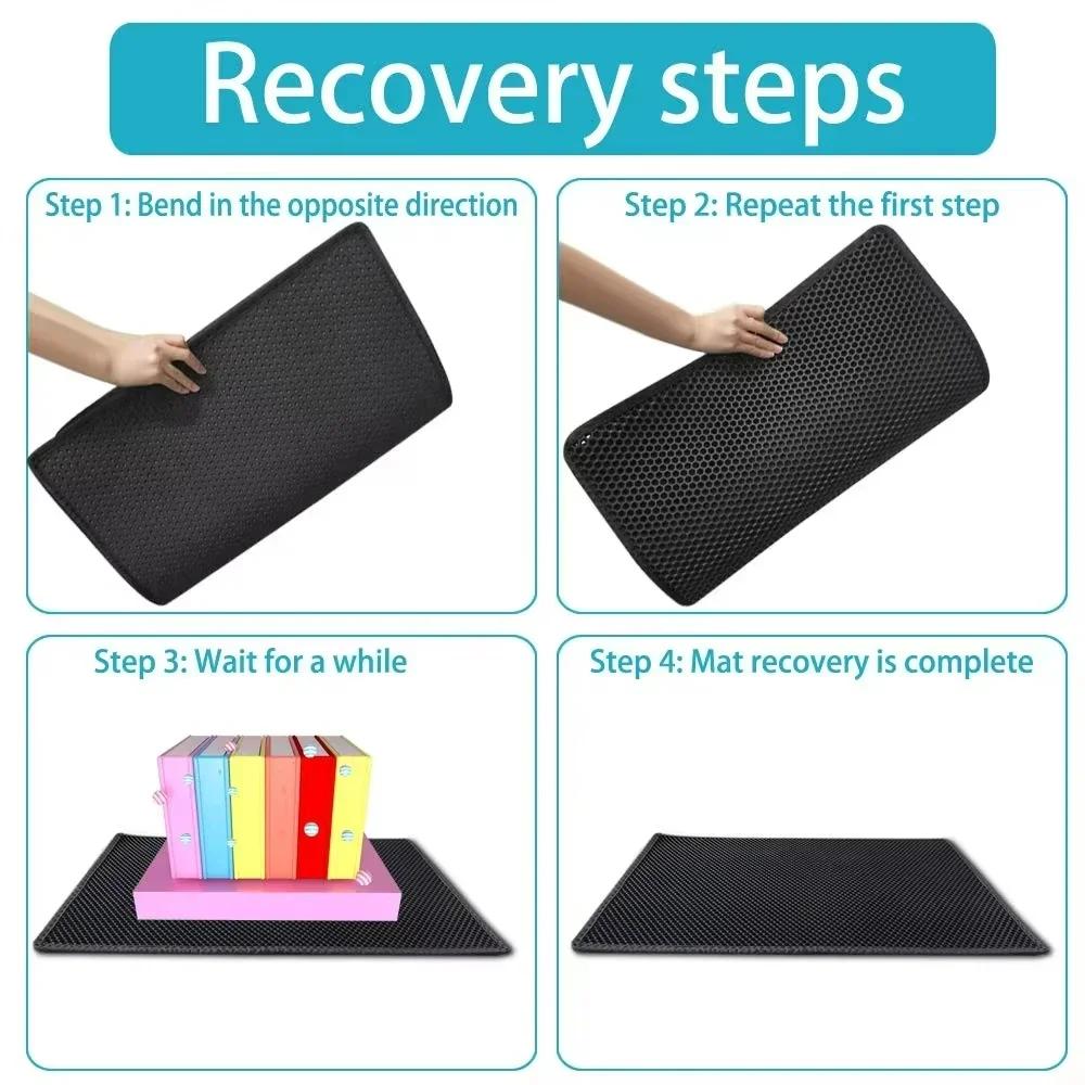 1Pc Cat Litter Mat EVA Double Layer Waterproof Pet Litter Box Mat Non-slip Sand Cat Pad Clean Pad Products For Cats Accessories