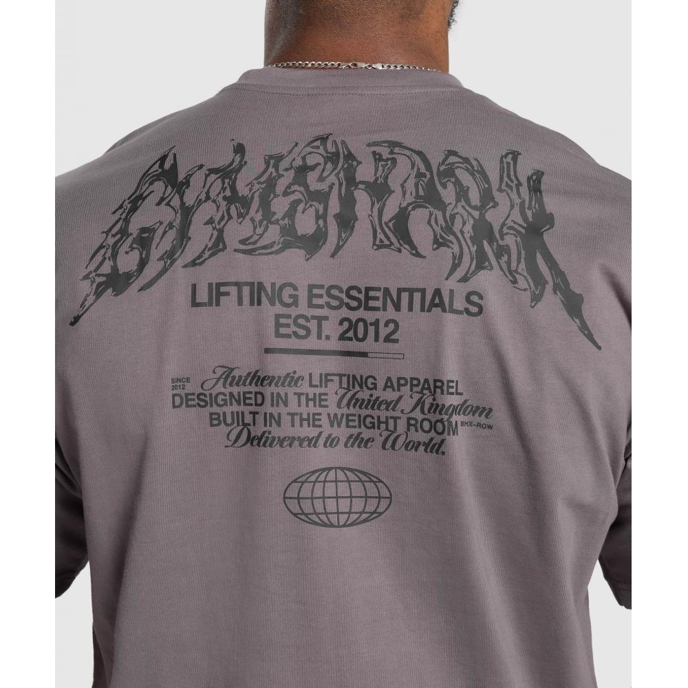 Gymshark MeTal LifTing Graphic T shirT Brushed Purple A7a2s Pbzp