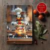 "Goofy As a Chef, Cooking In a Fancy Kitchen, Wearing a Chef's hat"Vintage Metal Tin Logo 30*20cm, 2D Flat, Perfect for Room Dec
