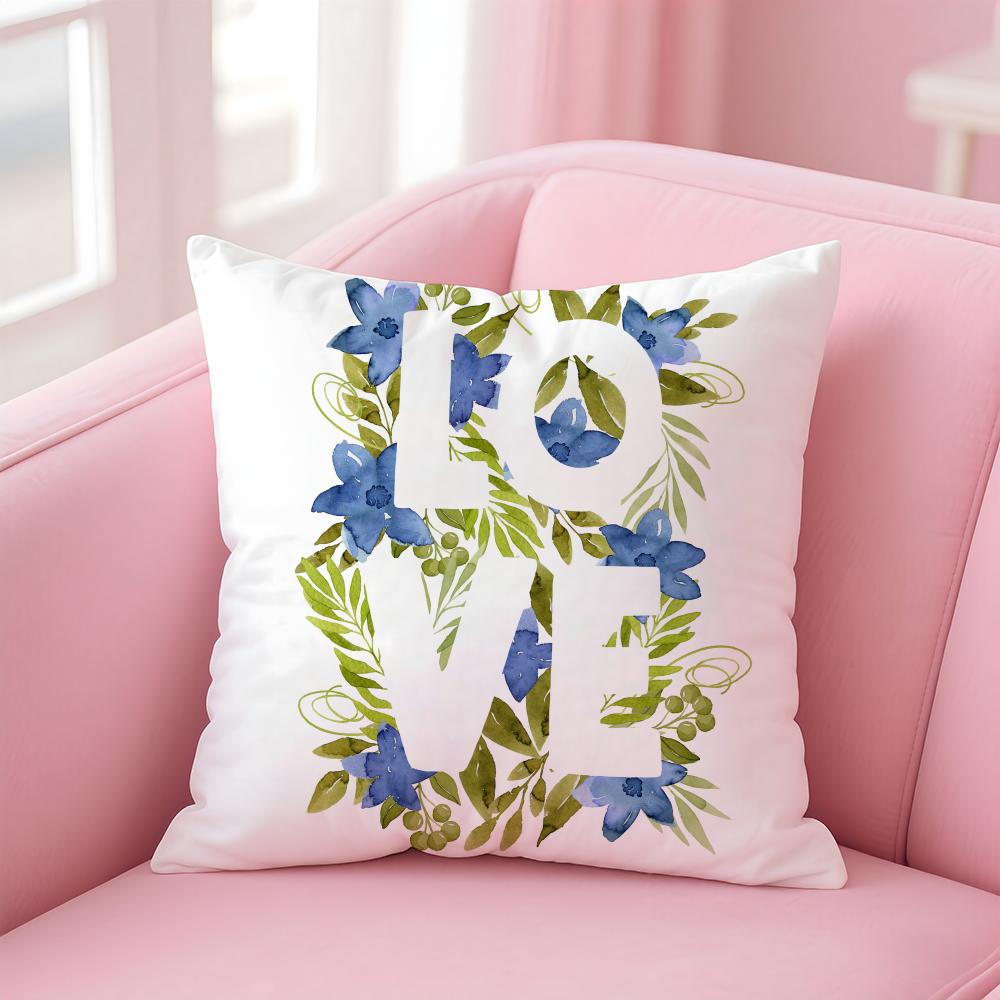 Creative Love Pattern Romantic Modern Art Cushion Cover Pillow Case Soft Skin Friendly Fabric Concealed Zipper