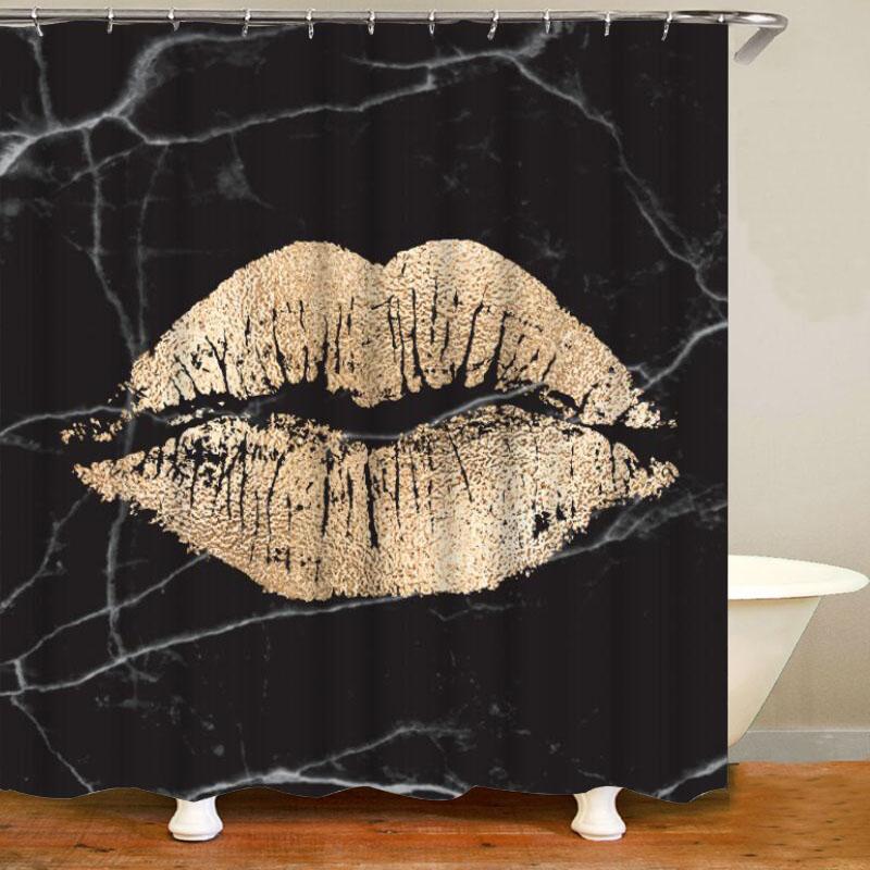 

Girly Rose Gold Eyelash Makeup Shower Curtain Bath Curtain Set Spark Rose Drip Bathroom Curtain Eye Lash Beauty Salon Home Decor W60H190(CM)-1 Pcs