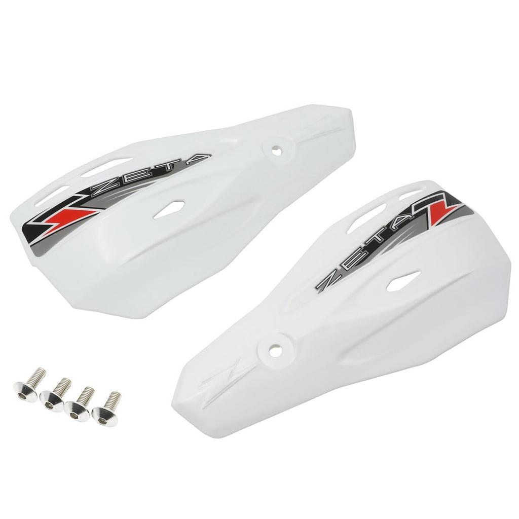 ZETA RACING X2 Protectors for Armor Hand Compact Protects Against and for ED Forest and Dirtfreak (White) Guards, Design, Mud, Rocks, Branches,