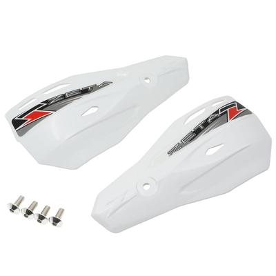 ZETA RACING X2 Protector White Compatible with Armor Handguard Compact Protects Against Flying and Suitable for ED Trail and Dirt - Series. Design.