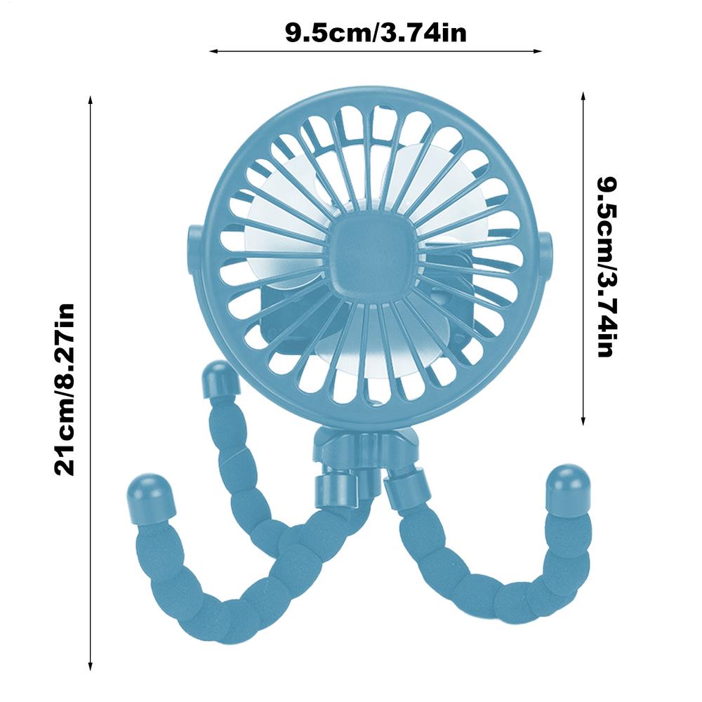 Portable Toddler Fan Mini Handheld Octopus Folding Fan 360 Rotate Mini Handheld Octopus Fan Silent Home Dormitory Baby Stroller