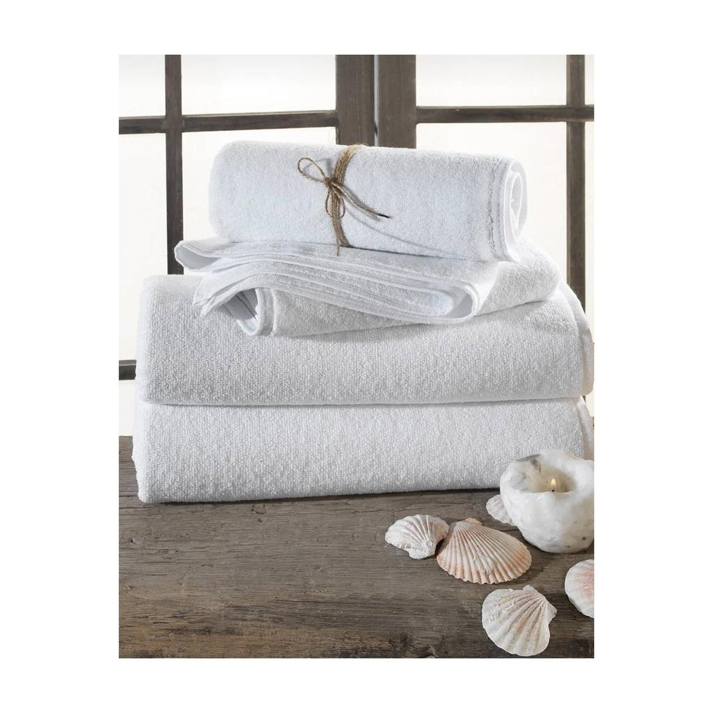 Buy Home Textile Bath And Face Towel Set 100 Cotton Soft White at