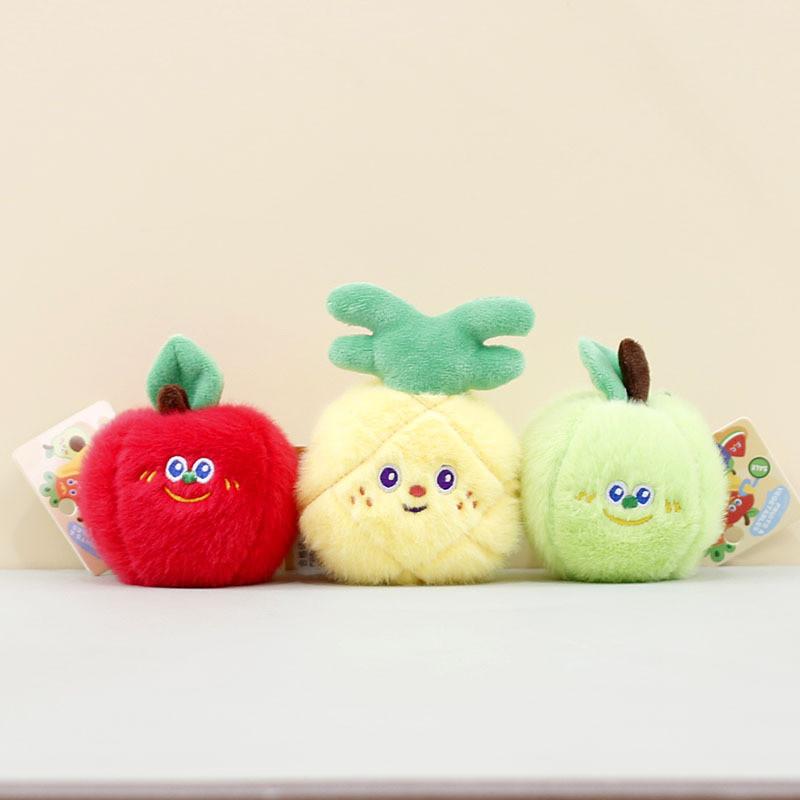 Adorable Cartoon Vegetable And Fruit Plush Keychain Cute Banana Durian Carrot Doll