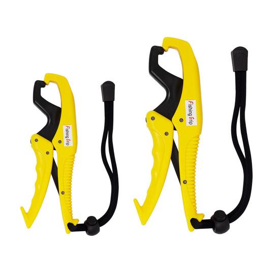 2Pcs Floating Fish Lip Gripper Set Ergonomic Handle Safety Locking Mechanism Non-Puncture Fish Control Pliers Tools with Lanyard