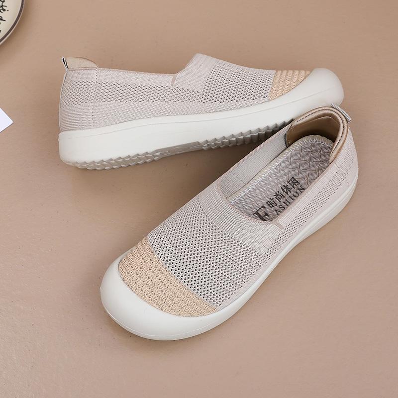 Summer Women's Flat Shoes Lightweight and Comfortable Casual Shoes Breathable Mesh Shoes Fashionable and Versatile