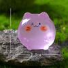 10pcs Glow in Dark Cat Figurines Miniatures Cartoon Mini Cat Statue  Fairy Garden Decorations