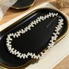Natural Freshwater Pearl Beaded Necklace Women's Summer S911 Whole Body Sterling Silver French Retro Light Luxury Collarbone Chain High Sense