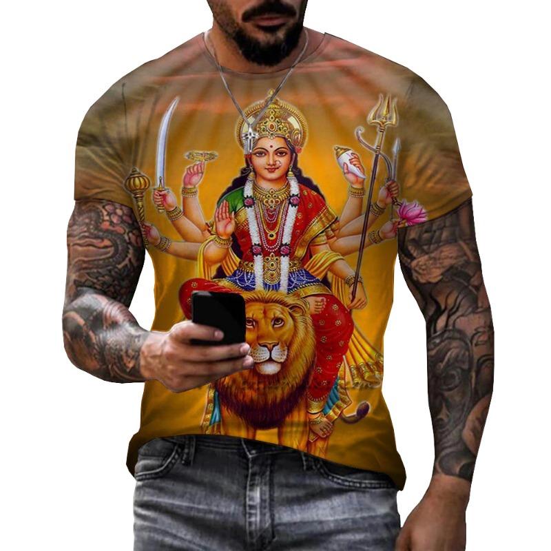 Hindu God Lord Shiva 3D Print T-Shirts Hinduism Vishnu Men Women Fashion Oversized Short Sleeve T Shirt Male