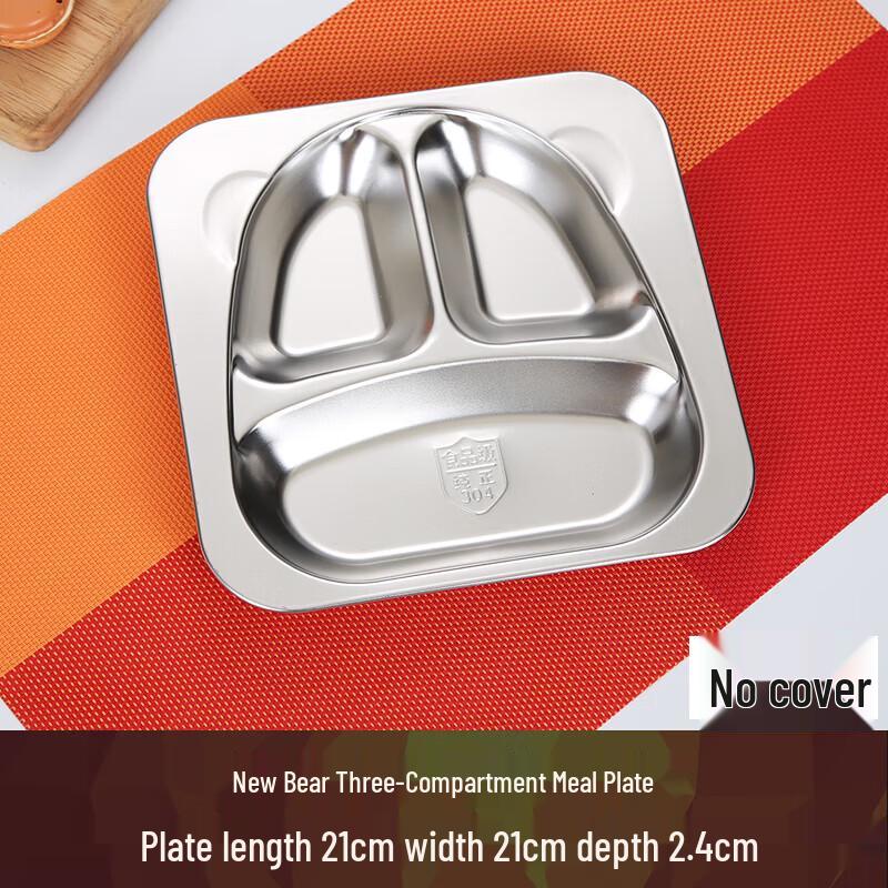

Kids Stainless Steel Divided Cartoon Dinner Plate