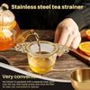 Stainless Steel Hanging Tea Strainer Fine Mesh Lace Tea Infuser Double Ear Tea Filter  Teaware