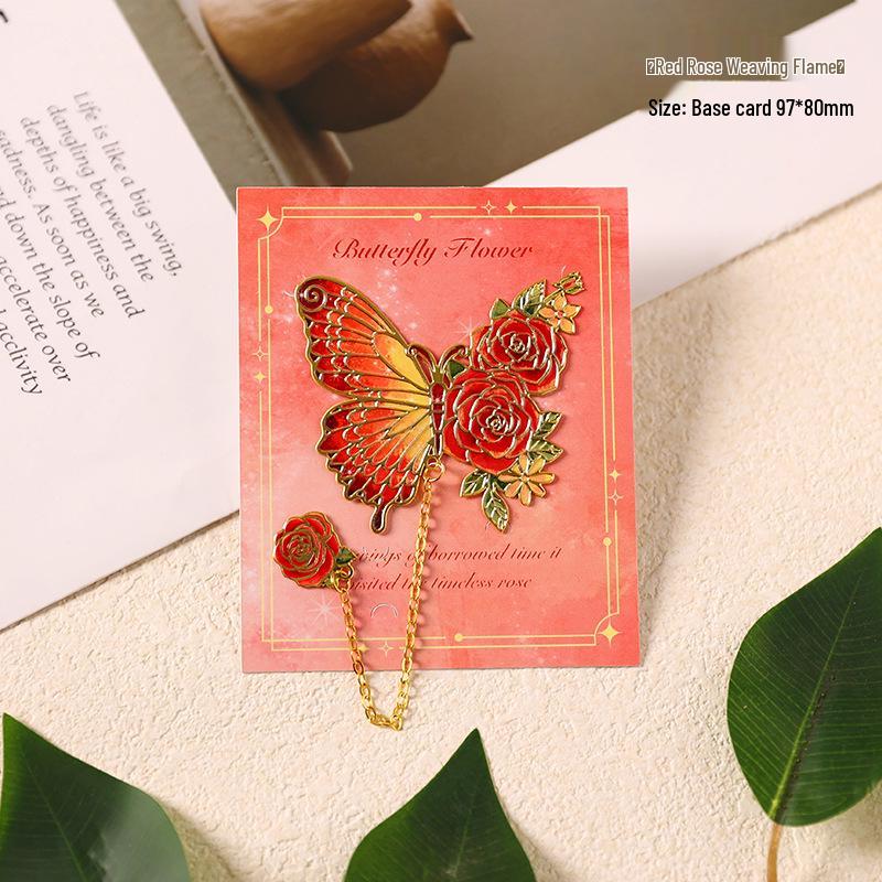 Exquisites Retro Schmetterling Metalllesezeichen - Elegante literarische Seitenklemme, Perfektes Abschlussgeschenk für Studenten