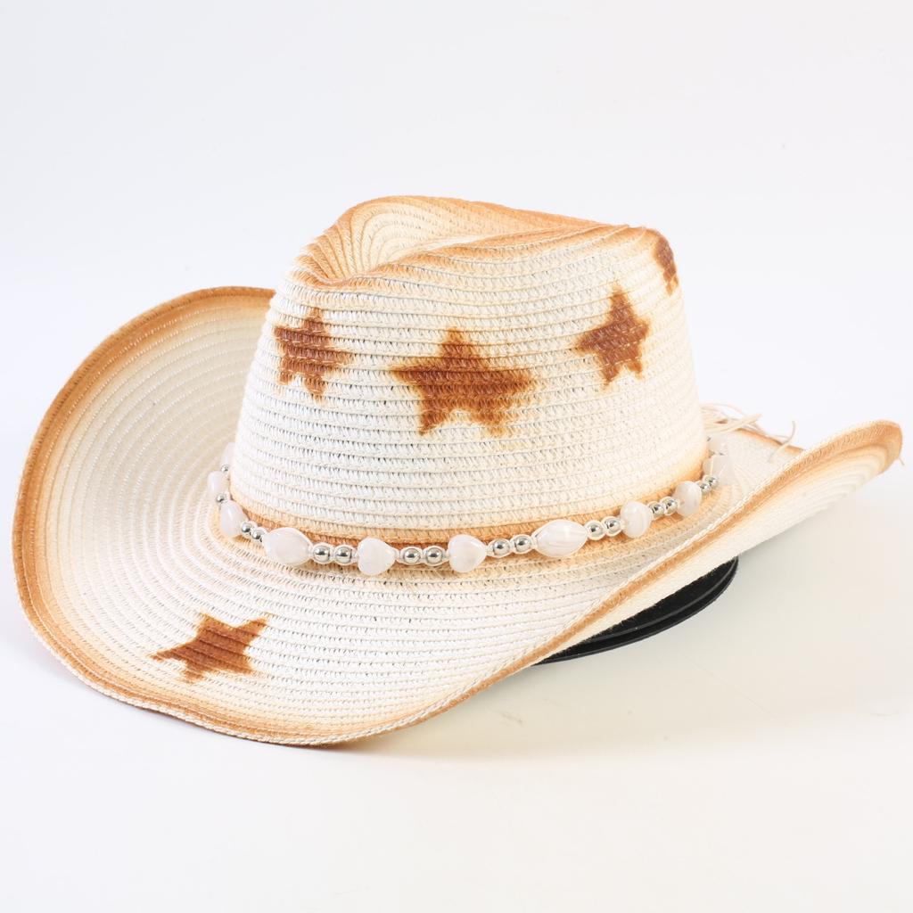 Popular Western Cowboy Straw Hat Men's and Women's Fashion Shade Straw Hat Classic Outdoor Western Cowboy Hat