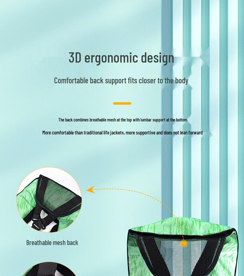 Yasi'an Inflatable Life Jacket - Lightweight, High-Buoyancy Vest for Adult Sea Fishing