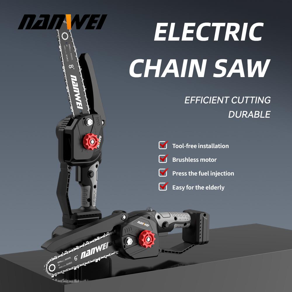 NANWEI 6" /8'' electric chain saw with brushless motor