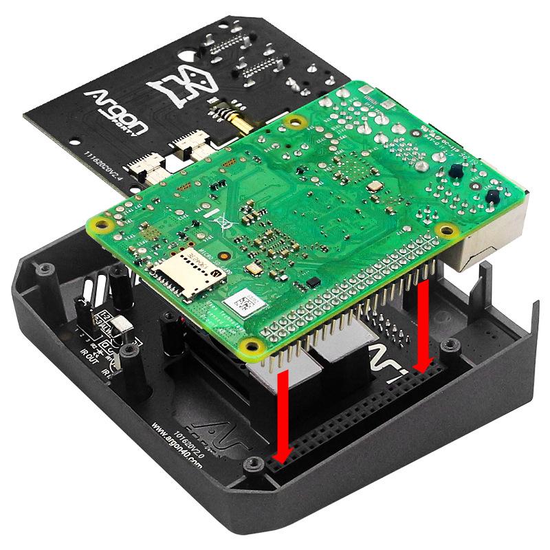 Raspberry Pi 4 Model B Aluminum Alloy Case with Fan & GPIO Breadboard Experiment Shell