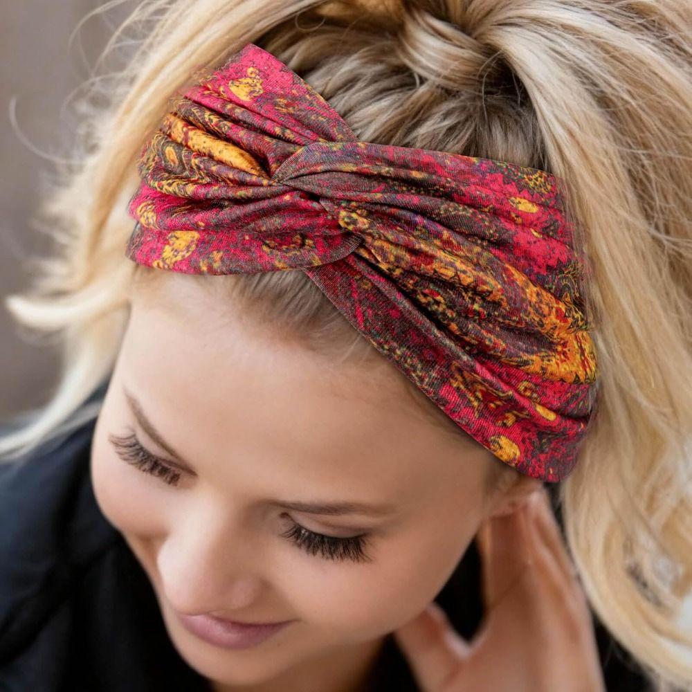 Wide Headwrap Knotted Turban Hair Band Accessories Yoga Workout Head Bands  for Women