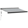 Retractable Awning Anthracite & White 3.5x2.5 M Fabric & Aluminum