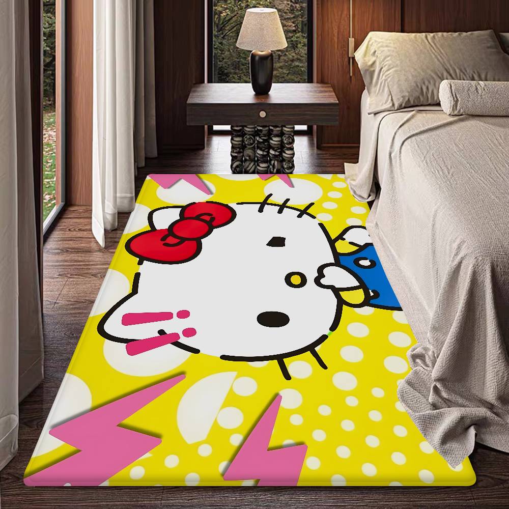 H-Hello Kitty Floor Mat Rectangle Anti-slip Home Soft Badmat Front Door Indoor Outdoor Mat Welcome Doormat