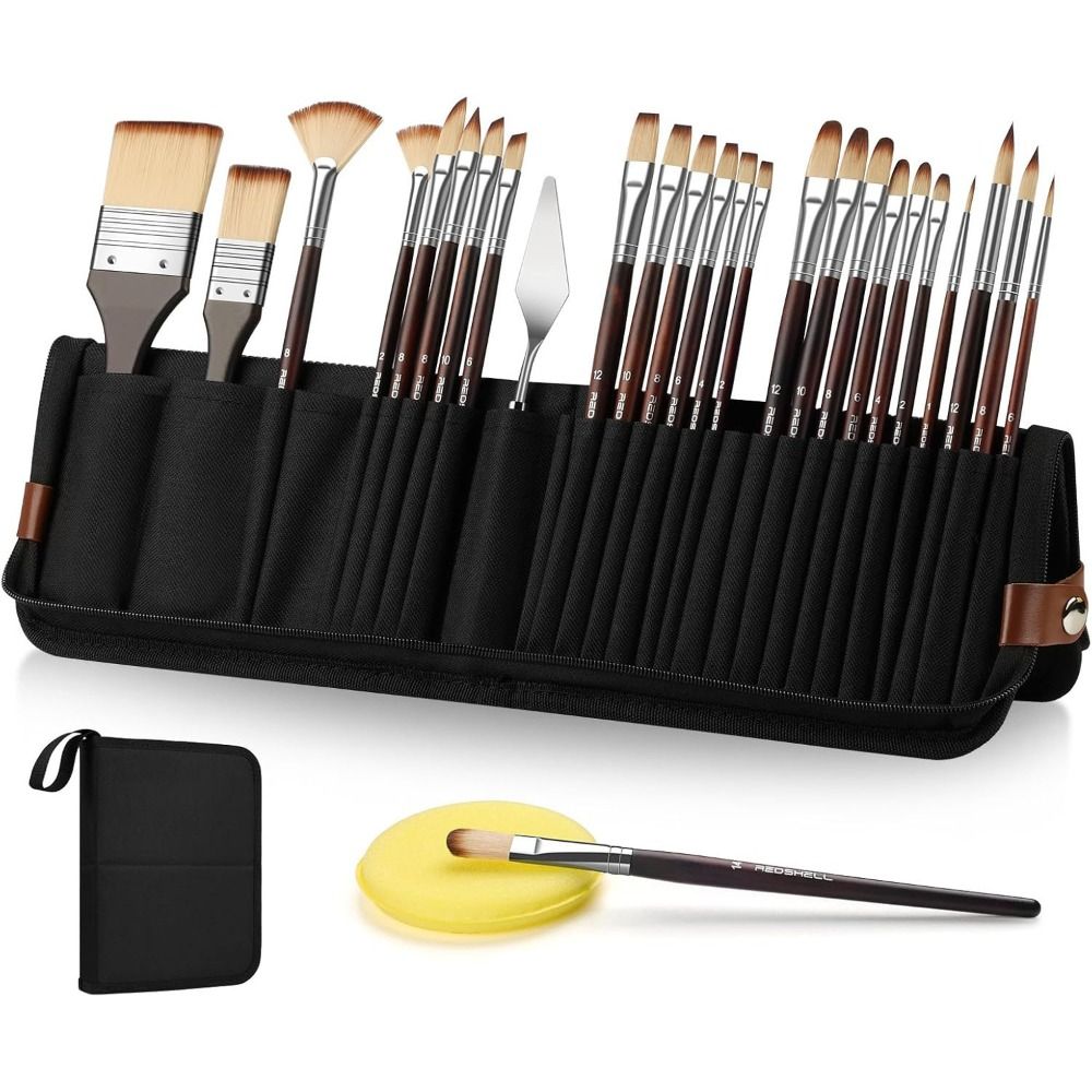 26pcs With Pen Curtain Art Painting Tool Set Art Kit Gouache Painting Brush  Art Supplies