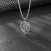 Monstera Leaves Pendant Stainless Steel Vintage Choker Necklace For Women Clavicle Chain Cool Charms Necklaces Cadenas Mujer