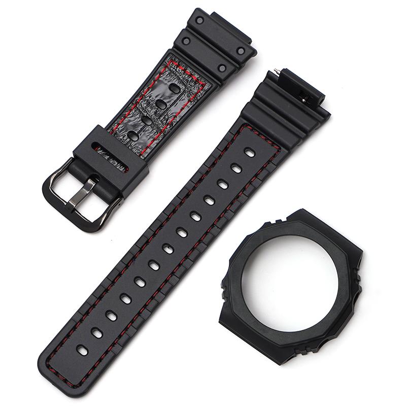 Modified Kit for Casio G-Shock GA-2100 GA-2110 Replacement Men TPU Rubber Quick Release Watch Band Strap Case Bezel Accessories
