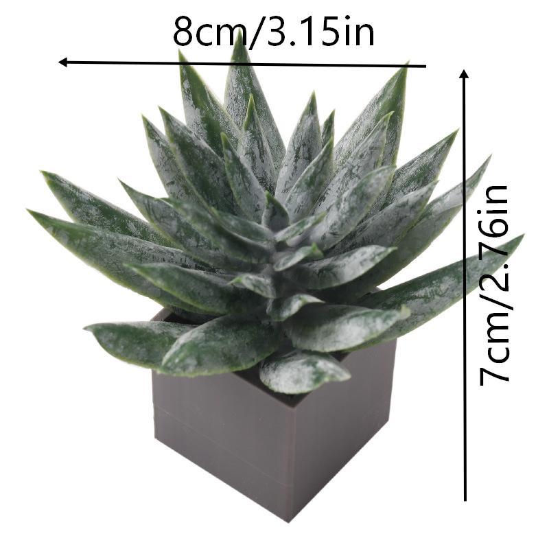 Mini Aloe Vera Plant Potted 1/12 Scale Perfect for Dollhouse and Miniature Scenes A3