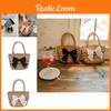 Summer Raffia Tote Bag For Girls With Butterfly Bow Handheld And Crossbody Style