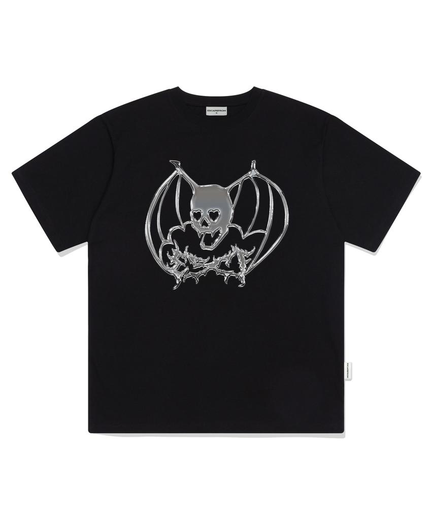ESCAPEFROM Escf Skeleton Print Oversized Short Sleeve T-Shirt Black