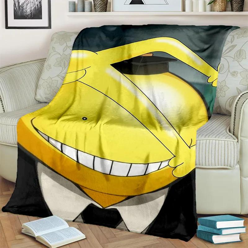 

3D Assassination Classroom Аніме HD ковдра, м яка ковдра для дому, спальні, ліжка, дивана, пікніка, подорожі, офісного ковдра, ковдри для дітей 75x90cm