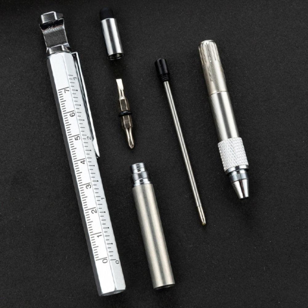 Detachable Multi-function Tool Pen Portable Measure Technical Ruler  Tighten The Screw