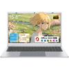 UOWAMOU Full HD Pentium Gold 6500Y 16 ГБ ОЗП 512 ГБ Office USB Gen 1 x USB x Швидкий Wi-Fi 5 BT Тонкий і японська клавіатура Безшумний сріблястий ноутбук, 15,6-дюймовий