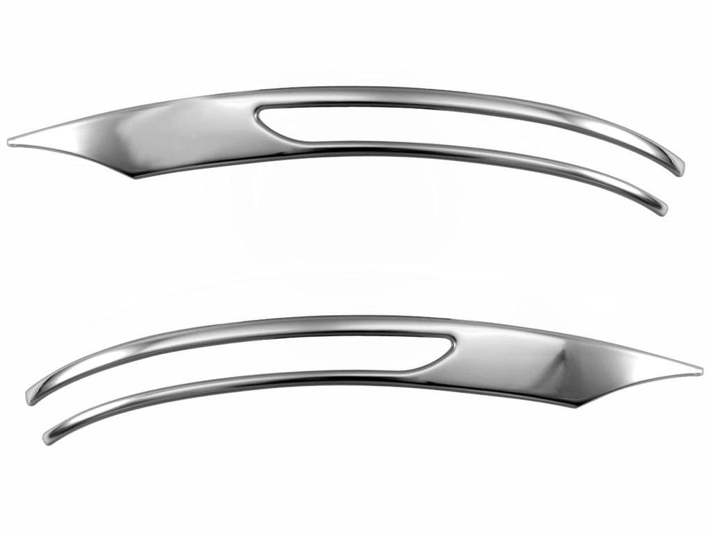BRIGHTZ Aura E13 Finish Stainless Steel Door Mirror Garnish for FE13 and FSNE13 Ultra-Mirror (2-Piece Set) [MIR-ETC-060]