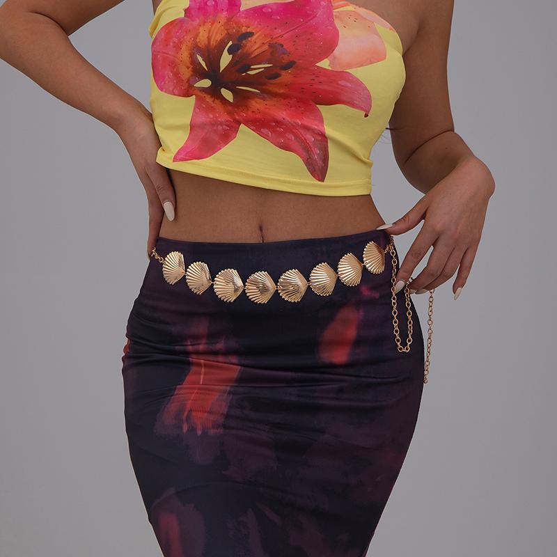 Ethnic Style Starfish Shell Waist Chain Bohemian Versatile Belt For Women High-End Dress Waistband Retro Simple Belt Gifts