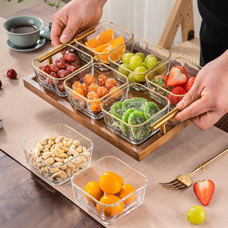 Hanyou Solid Wood Partitioned Serving Tray Set
