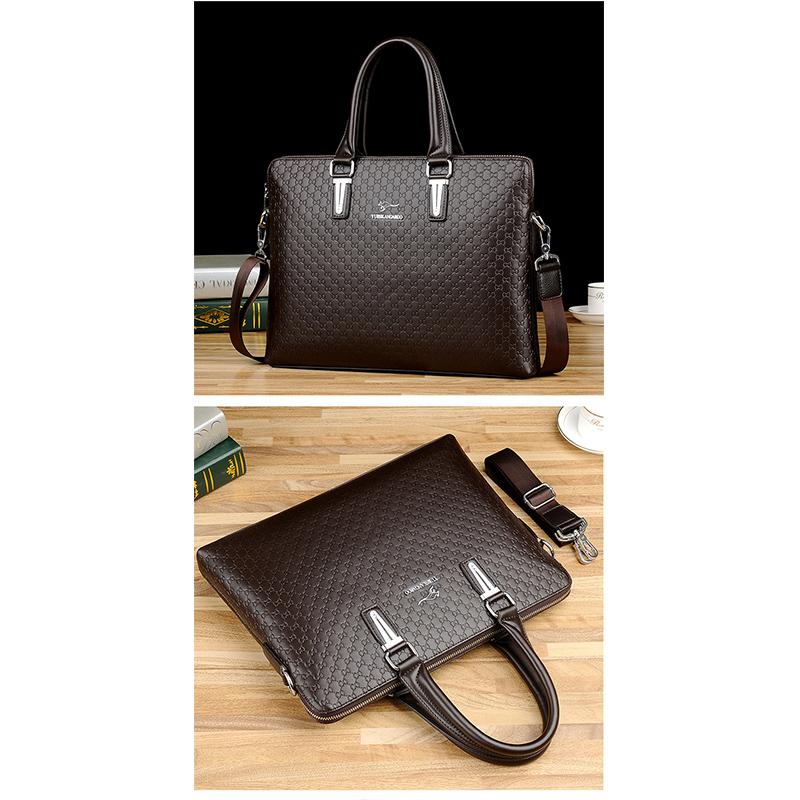 Men's Handbag Horizontal Business Briefcase Shoulder Messenger Bag