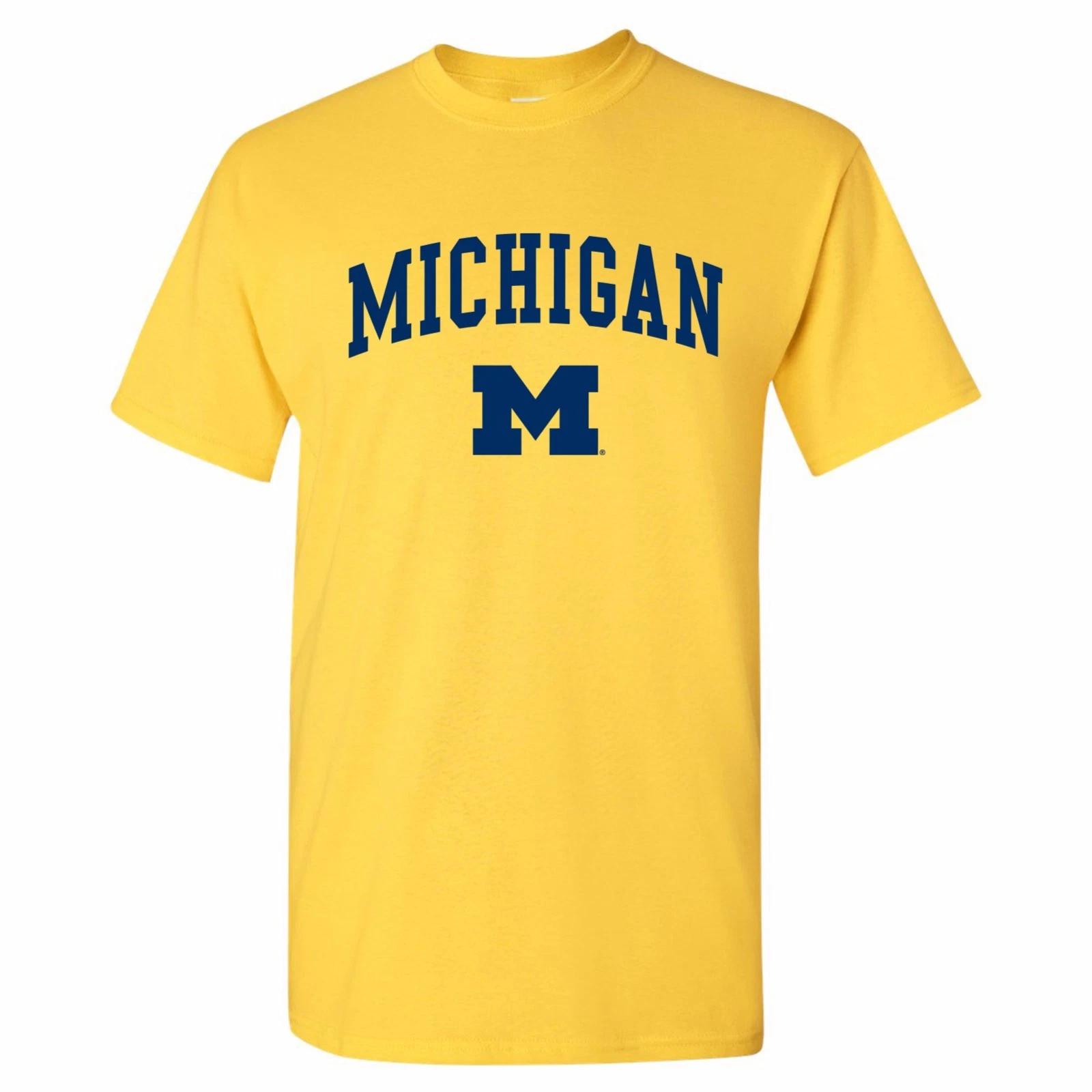 Arch Logo University of Michigan Wolverines Licensed Mens T-Shirt Unisex Tee 2XL