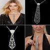 Wedding Ladies Flash Rhinestone Bead Chain Necktie Necklace Long Necklace