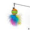 Cat Interactive Toy Funny Feather Ball Teaser Wand Toy with Bell Cat Stick Toy for Kitten Playing Teaser Wand Toy Cat Supplies