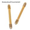 Solid Alloy Steel Hand Drill with 4 Interchangeable Heads Ergonomic Handle Twist Drill for Precise Hole Creation