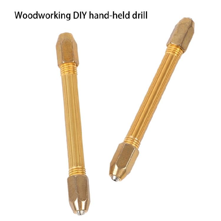 Solid Alloy Steel Hand Drill with 4 Interchangeable Heads Ergonomic Handle Twist Drill for Precise Hole Creation