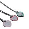 High-End T Tiga Double Heart Necklace with Blue and Pink Enamel Pendant