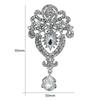 European & American Crystal Teardrop Brooch Zircon Pin Accessory
