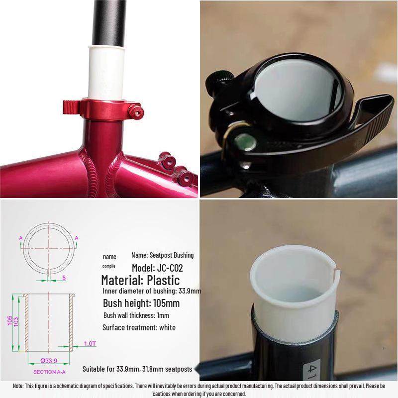 Aluminum Alloy Shock-Absorbing Seatpost for Electric Ride-Hailing Bikes, Fits 31.8/33.9mm