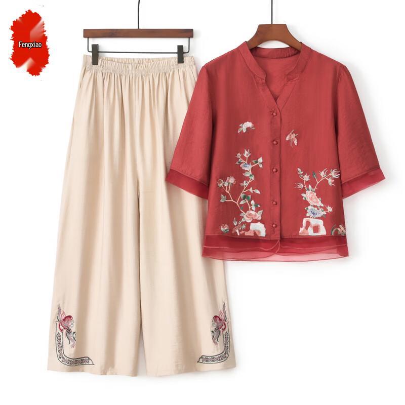 

Elderly Women s Floral Print Short Sleeve T-Shirt 3XL